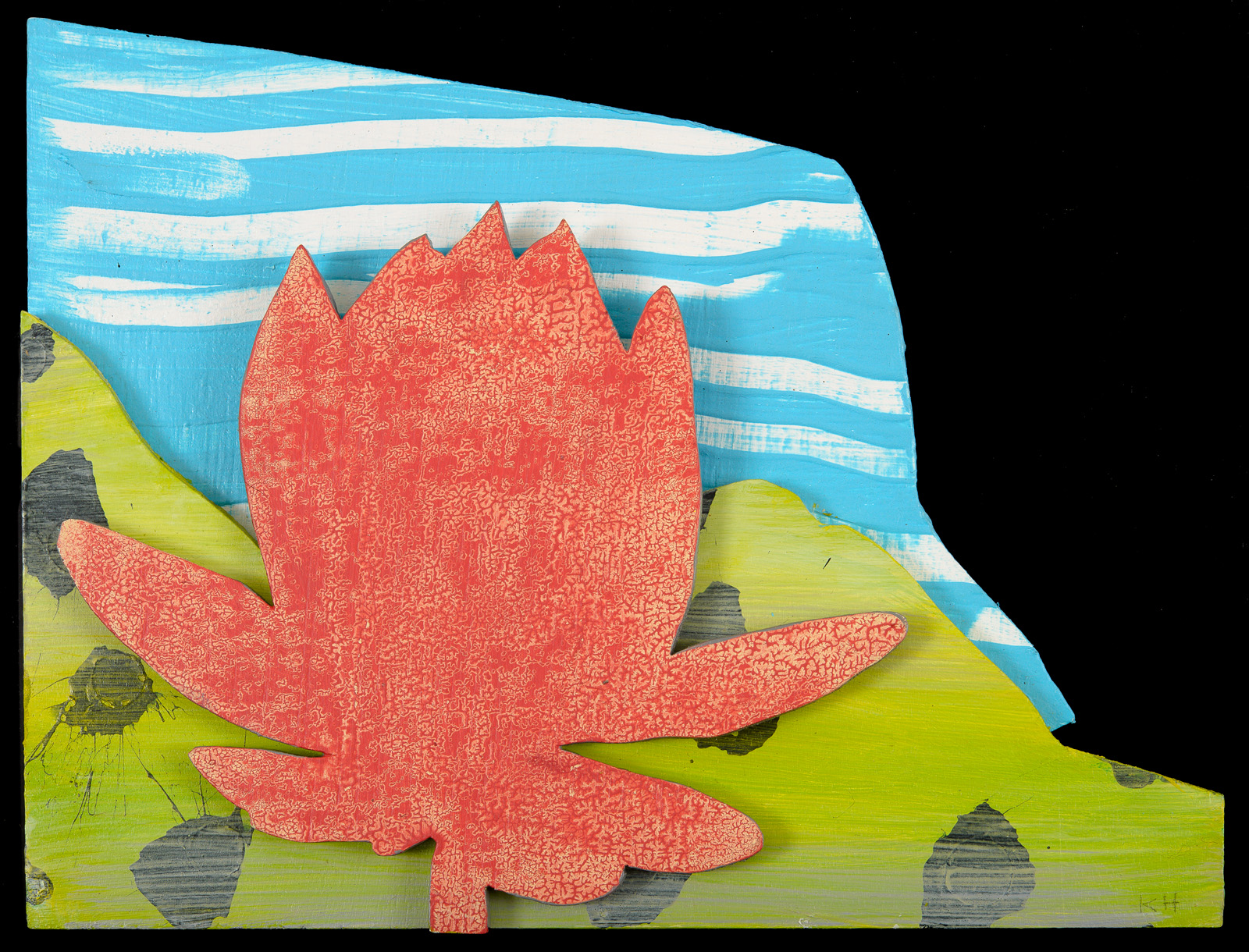 Red Lotus in a Landscape, 2017